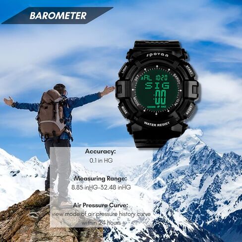 CakCity Military Watches for Men Waterproof Altimeter Tactical Army Outdoor Watches with Barometer Pedometer Thermometer in Saudi Arabia