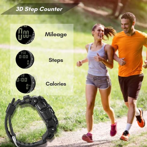 CakCity Military Watches for Men Waterproof Altimeter Tactical Army Outdoor Watches with Barometer Pedometer Thermometer in Saudi Arabia