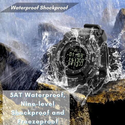 CakCity Military Watches for Men Waterproof Altimeter Tactical Army Outdoor Watches with Barometer Pedometer Thermometer in Saudi Arabia
