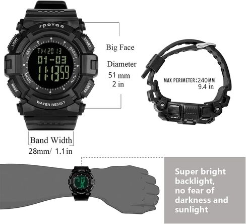 CakCity Military Watches for Men Waterproof Altimeter Tactical Army Outdoor Watches with Barometer Pedometer Thermometer in Saudi Arabia