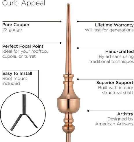 Good Directions 743 Victoria Finial، 39 بوصة مع حامل، نحاس مصقول in Kuwait