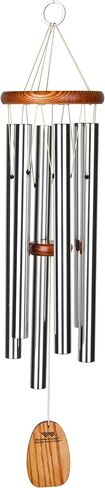 Woodstock Chimes AGMS Signature Collection, Amazing Grace Medium (24'') Silver, Inspirational and Memorial Wind Chimes for Outdoor, Patio, Home or Garden Décor for Mom in Saudi Arabia