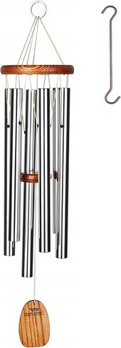 Woodstock Chimes AGMS Signature Collection, Amazing Grace Medium (24'') Silver, Inspirational and Memorial Wind Chimes for Outdoor, Patio, Home or Garden Décor for Mom in Saudi Arabia
