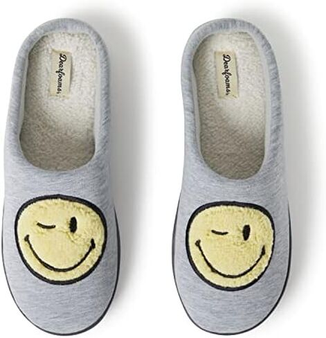 شبشب Dearfoams للجنسين للبالغين والنساء والرجال Smile Icon Retro Preppy in Kuwait