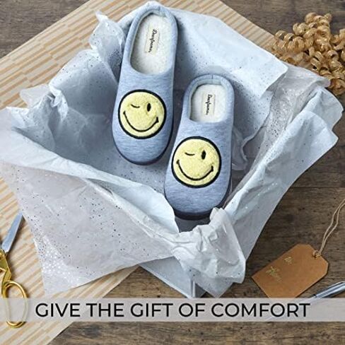 شبشب Dearfoams للجنسين للبالغين والنساء والرجال Smile Icon Retro Preppy in Kuwait
