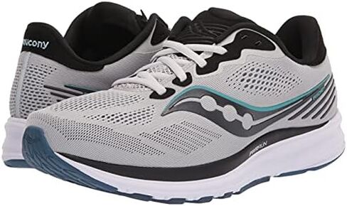 حذاء الركض الرجالي Saucony Ride 14, رمادي داكن/ أسود, 46 EU Narrow in Kuwait