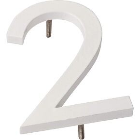 Montague Metal Products MHN-06-F-WE1-2 أرقام منزل عائمة حديثة من الألومنيوم المصقول الصلب، 6 بوصة، مطلية بمسحوق أبيض in Kuwait