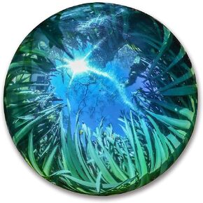 Trademark Innovations Stainless Steel Blue Gazing Mirror Ball, 10", Blue