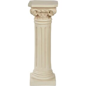 Touch of Class Classic Column Pedestal - Antique Ivory - Indoor, Outdoor - Made of Resin with Fiberglass - Roman Pillars for Table Sculptures, Statues, Vase, Garden in Saudi Arabia