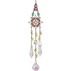 Crystal Suncatchers Bee Prism Rhinestones Ornament, Colorful Diamond Decor Prisms for Windows Wall Home Wedding Hanging in Saudi Arabia