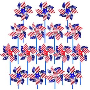4th of July Decorations for Outdoor Home,Fourth of July Decorations Patriotic Independence Day Party Supplies Favors,Sunglasses Pinwheels American Flags Tattoo Stickers 138PCS