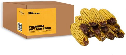 ذرة الأذن للحيوانات من أولد بوترز - محصول 2022 - ذرة ممتازة منتقاة يدويًا نمت في الولايات المتحدة الأمريكية لتغذية حيوانات الفناء الخلفي، رائعة للسناجب والغزلان والأرانب والحياة البرية الأخرى، عدد 24-30 in Kuwait