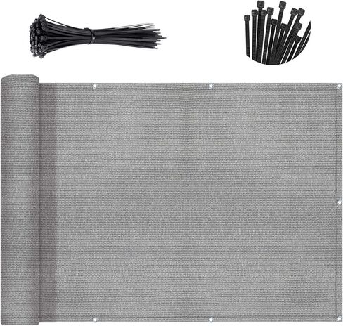 SUNNY GUARD 3'x10' Black Balcony Privacy Screen Fence, Apartments Railing Screen, Heavy Duty Wind Screen for Outdoor,Backyard,Patio,Deck Privacy（We Make Custom Sizes） in Kuwait