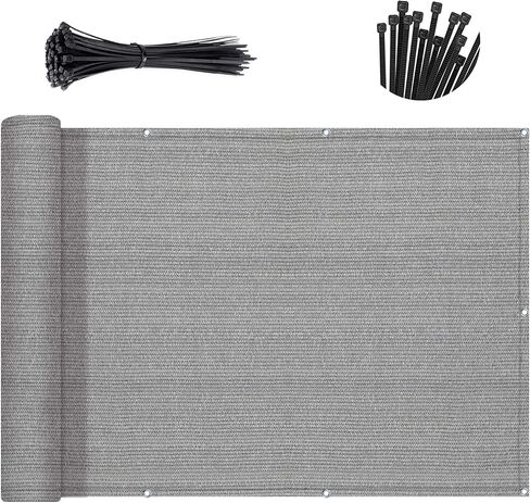 SUNNY GUARD 3'x10' Black Balcony Privacy Screen Fence, Apartments Railing Screen, Heavy Duty Wind Screen for Outdoor,Backyard,Patio,Deck Privacy（We Make Custom Sizes） in Kuwait