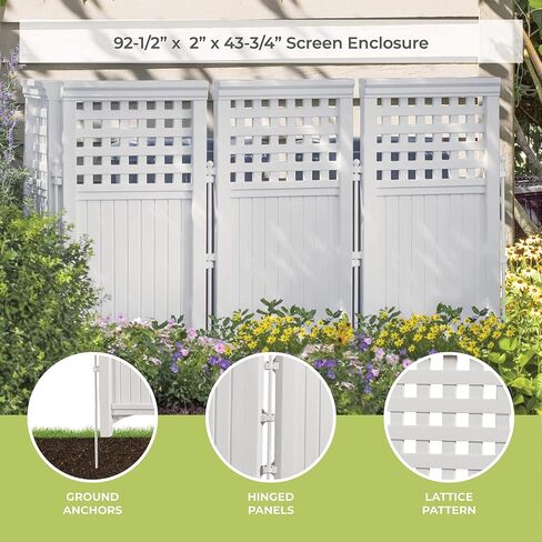 حاوية شاشة خارجية قابلة للعكس مكونة من 4 ألواح من Suncast، مقاس 44 بوصة (ارتفاع) × 23 بوصة (عرض) لكل قطعة، باللون الأبيض in Saudi Arabia