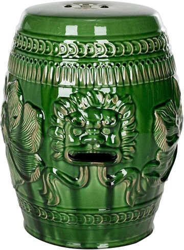 Safavieh Chinese Dragon Ceramic Decorative Garden Stool, Green in Saudi Arabia