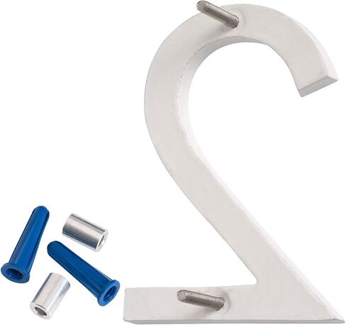 Montague Metal Products MHN-06-F-WE1-2 أرقام منزل عائمة حديثة من الألومنيوم المصقول الصلب، 6 بوصة، مطلية بمسحوق أبيض in Kuwait