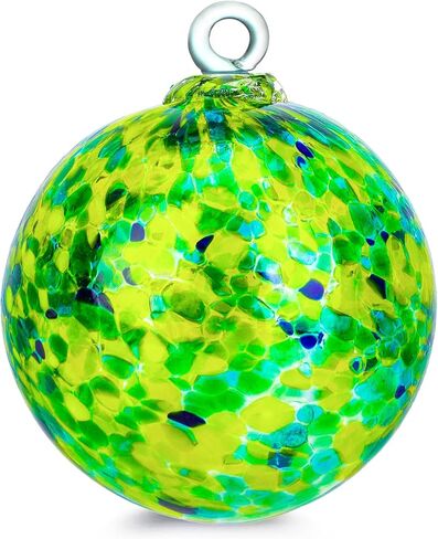 VCUTEKA Hanging Glass Gazing Ball, 6" Glass Ball Ornament Hanging Witch Ball Indoor Outdoor Garden Home Décor in Saudi Arabia