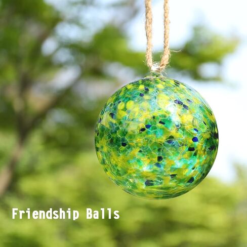 VCUTEKA Hanging Glass Gazing Ball, 6" Glass Ball Ornament Hanging Witch Ball Indoor Outdoor Garden Home Décor in Saudi Arabia