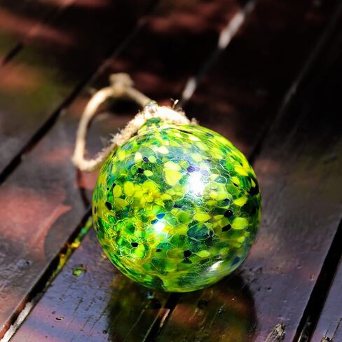 VCUTEKA Hanging Glass Gazing Ball, 6" Glass Ball Ornament Hanging Witch Ball Indoor Outdoor Garden Home Décor in Saudi Arabia