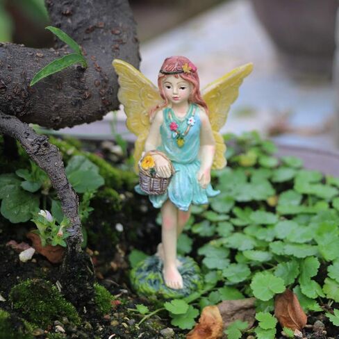 BangBangDa Miniature Fairy Garden Accessories Outdoor - Small Fairies Figurines Items Fairy House Table Chair Set Fairy Garden Fairies Kit for Kids Fairy Figures Mini Garden Ornaments in Saudi Arabia