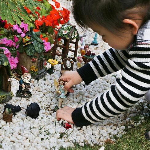BangBangDa Miniature Fairy Garden Accessories Outdoor - Small Fairies Figurines Items Fairy House Table Chair Set Fairy Garden Fairies Kit for Kids Fairy Figures Mini Garden Ornaments in Saudi Arabia