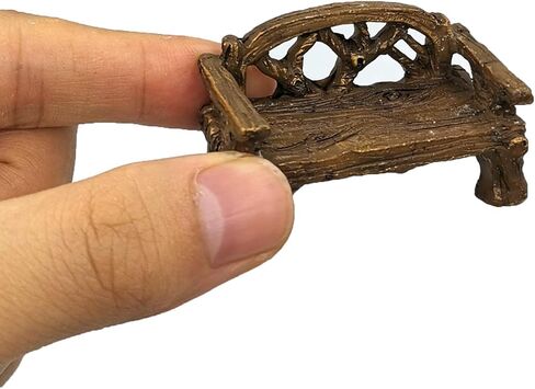 مجموعة طاولات وكراسي مصغرة من تراسفيت مكونة من 6 قطع، مجموعة زخارف مقاعد أثاث الحديقة الجنية لإكسسوارات بيت الدمى، ديكور المناظر الطبيعية الصغيرة للمنزل (النمط ب) in Kuwait