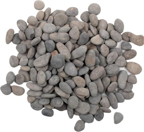 7LB River Rocks Mexican Beach Pebbles for Garden Landscape Plants Paving Grey 1Inch - 1.5Inch in Kuwait