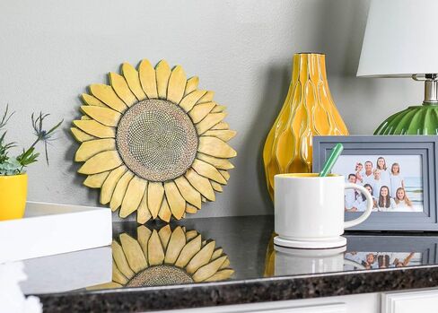 NAT & Jules Sunflower Colorful Finish 12 inch Resin Decorative Stepping Stone in Kuwait