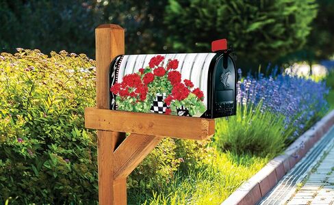 Studio M Geranium Flowers Decorative MailWrap, The Original Magnetic Mailbox Cover, Made in USA, Superior Weather Durability, Standard Size fits 6.5W x 19L Inch Mailbox in Saudi Arabia