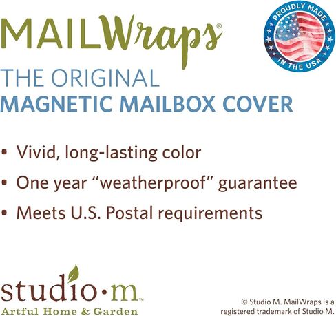 Studio M Geranium Flowers Decorative MailWrap, The Original Magnetic Mailbox Cover, Made in USA, Superior Weather Durability, Standard Size fits 6.5W x 19L Inch Mailbox in Saudi Arabia
