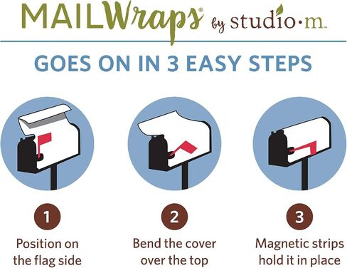 Studio M Geranium Flowers Decorative MailWrap, The Original Magnetic Mailbox Cover, Made in USA, Superior Weather Durability, Standard Size fits 6.5W x 19L Inch Mailbox in Saudi Arabia