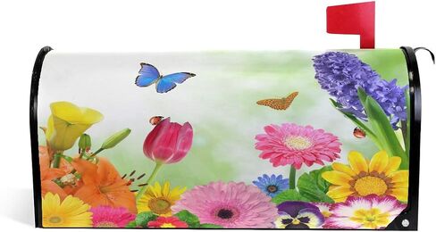 ALAZA Summer Time with Beach Magnetic Mailbox Cover MailWraps Garden Yard Home Decor for Outside Standard Size-18"x 20.8" in Kuwait