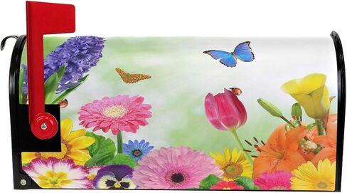 ALAZA Summer Time with Beach Magnetic Mailbox Cover MailWraps Garden Yard Home Decor for Outside Standard Size-18"x 20.8" in Kuwait