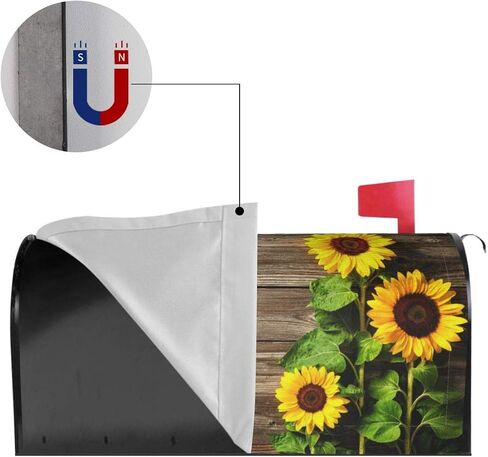 American Flag Mailbox Covers, Firework Eagle Magnetic Post Box Cover Wraps Standard Size 21x18 in for Garden Yard Decor in Kuwait