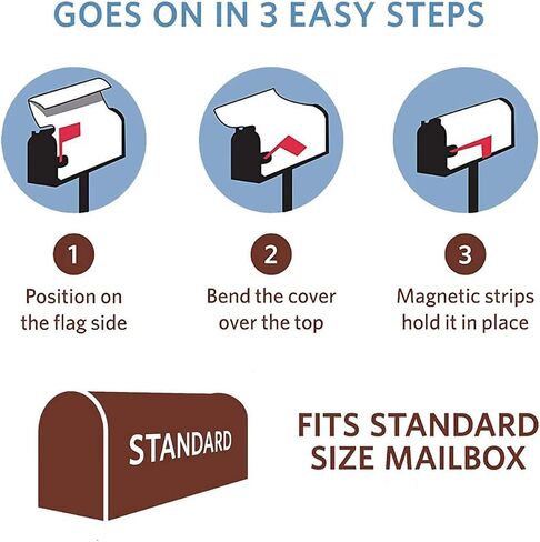 American Flag Mailbox Covers, Firework Eagle Magnetic Post Box Cover Wraps Standard Size 21x18 in for Garden Yard Decor in Kuwait