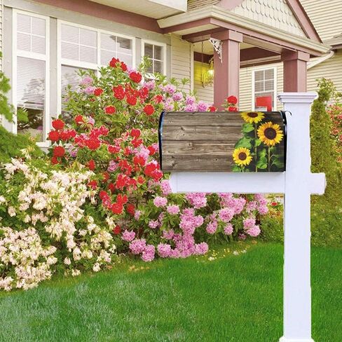 American Flag Mailbox Covers, Firework Eagle Magnetic Post Box Cover Wraps Standard Size 21x18 in for Garden Yard Decor in Kuwait