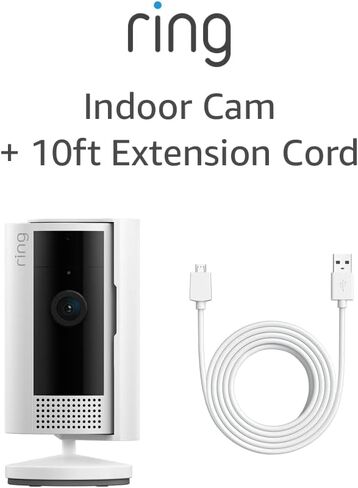 Ring Indoor Cam (newest model) — Home or business security in 1080p HD video, White in Saudi Arabia
