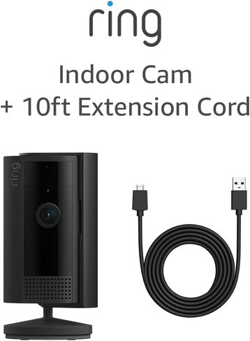 Ring Indoor Cam (newest model) — Home or business security in 1080p HD video, White in Saudi Arabia