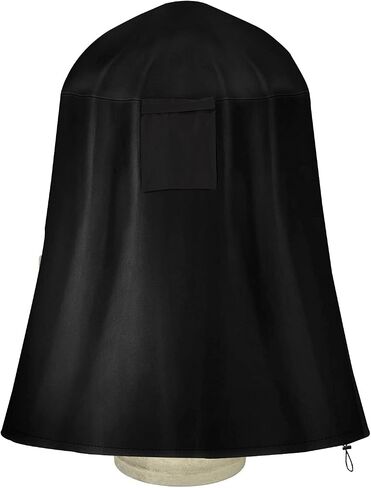 Orqihod 36"x42" Outdoor Fountain Cover with Locking Drawstring, Waterproof 420D Dustproof Protective Covers for Winter Garden Fountain Statue, Black, All Weather Protection in Saudi Arabia