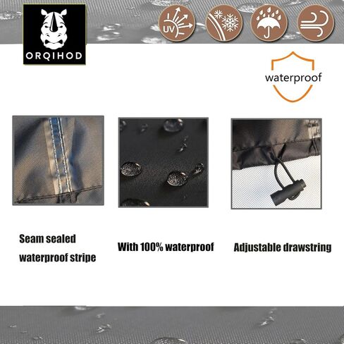 Orqihod 36"x42" Outdoor Fountain Cover with Locking Drawstring, Waterproof 420D Dustproof Protective Covers for Winter Garden Fountain Statue, Black, All Weather Protection in Saudi Arabia