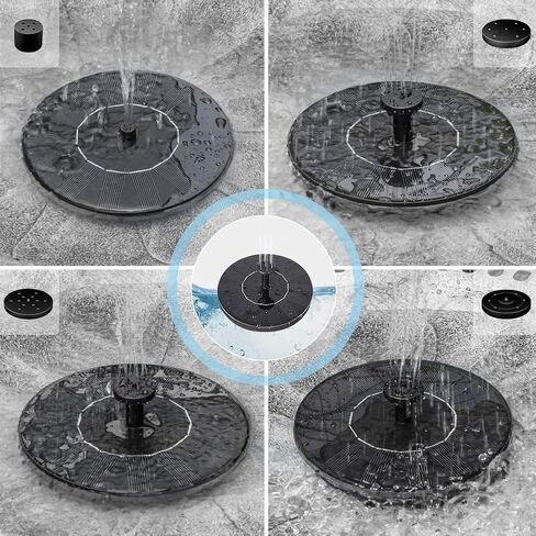 VIVOHOME Polyresin Antique Outdoor Blue Garden Bird Bath and Solar Powered Round Pond Fountain Combo Set in Kuwait