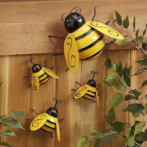 Yungeln Metal Butterfly Wall Decor Butterflies Wall Art Hanging Sculpture Hanging for Living Room,Bedroom,Garden,Patio,Fence,Yard 4 Pack