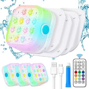 Pool Lights for Aboveground/Inground Pools,Portable Smart Magnetic Underwater LED Light Rechargeable with BT APP Control Waterproof IP68 Color Changing Sound/Music Sync Pool Accessories Party Decor in Saudi Arabia