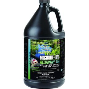 MICROBE-LIFT ALGA08 Algaway 5.4 علاج للتحكم في الطحالب للبرك والحدائق المائية، آمن لأسماك الكوي والأسماك الذهبية والنباتات والديكورات، 8 أونصات in Kuwait