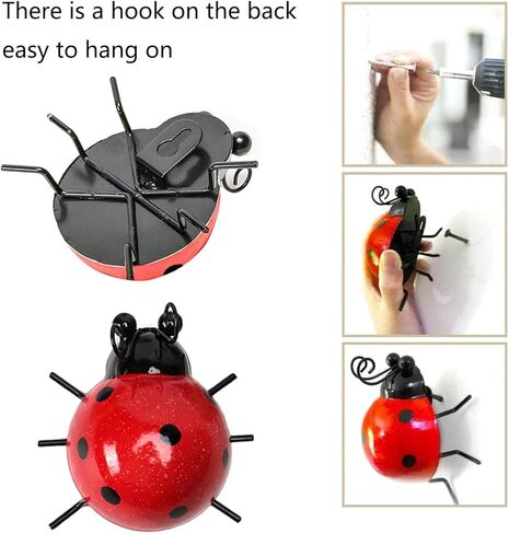 ديكور حديقة معدني من Cruis Cuka للخارج، زخارف فنية للحديقة، منحوتات جدارية وتماثيل، ديكورات سياج خارجية للفناء - مجموعة من 4 قطع in Kuwait