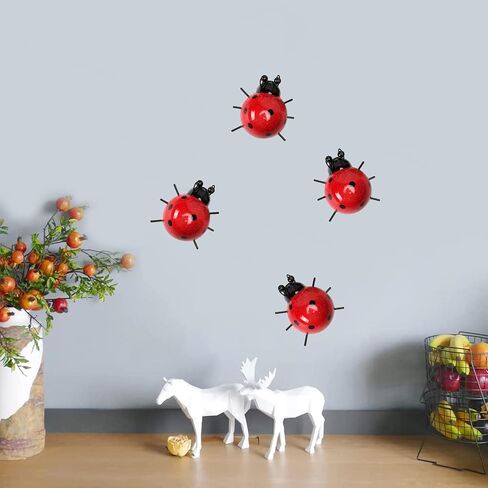 ديكور حديقة معدني من Cruis Cuka للخارج، زخارف فنية للحديقة، منحوتات جدارية وتماثيل، ديكورات سياج خارجية للفناء - مجموعة من 4 قطع in Kuwait