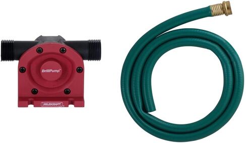 Milescraft 1314 DrillPump750 - Self Priming Water Pump Attachment for Drills & Camco 4ft TastePURE Drinking Water Hose - Lead and BPA Free, Reinforced for Maximum Kink Resistance, White in Saudi Arabia
