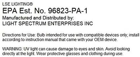 LSE Lighting 7-L6 11133-L06 UV Lamp for Lancaster 7-LWT-UV009 in Kuwait