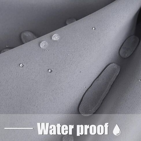 BONZER Waterproof Indoor/Outdoor Curtains for Patio - Thermal Insulated, Light Blocking Grommet Blackout Curtain for Bedroom, Porch, Living Room, Pergola, Cabana, 1 Panel, 52W x 84L inch, Chocolate in Kuwait